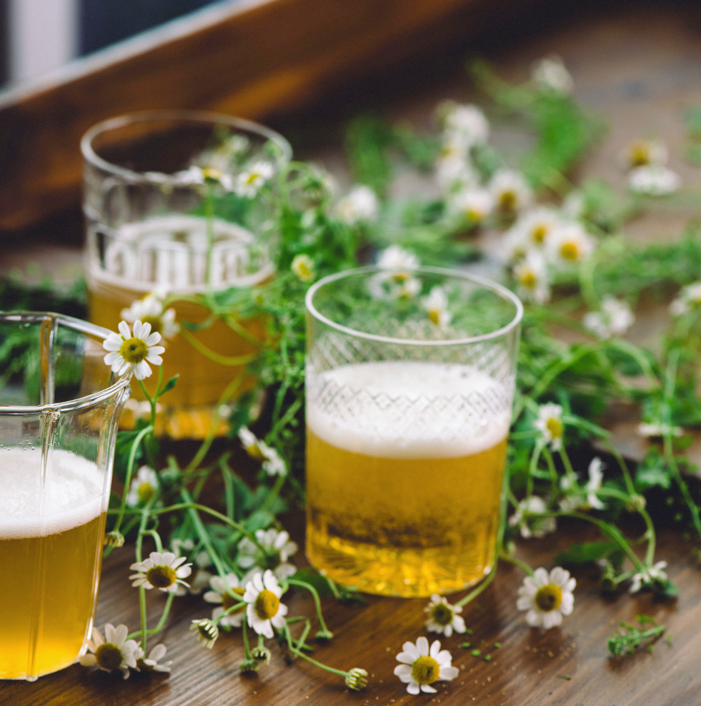 ingrain beer and chamomile flower
