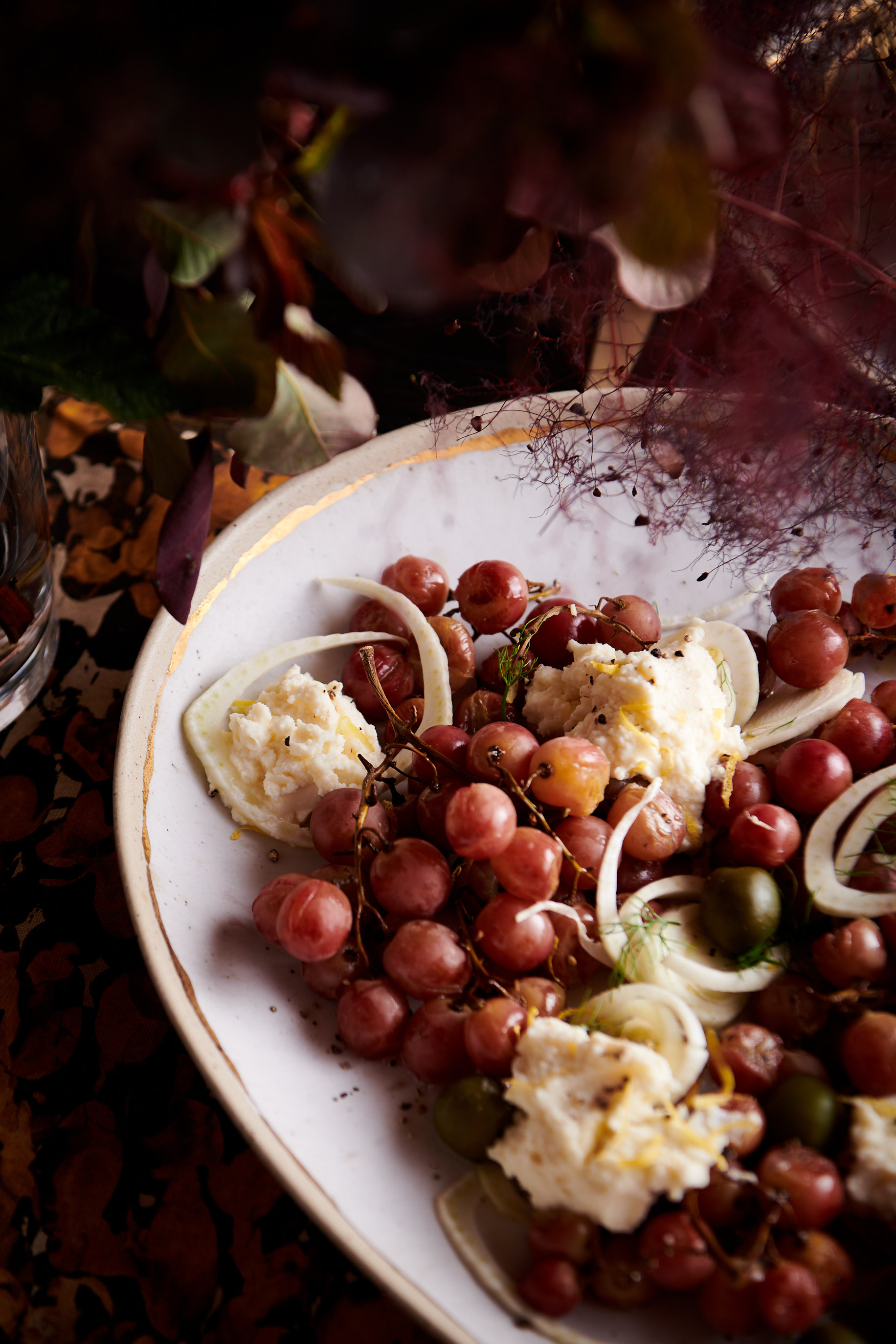 roasted grapes and soft cheese Tasteful Tart | Advertising Detroit