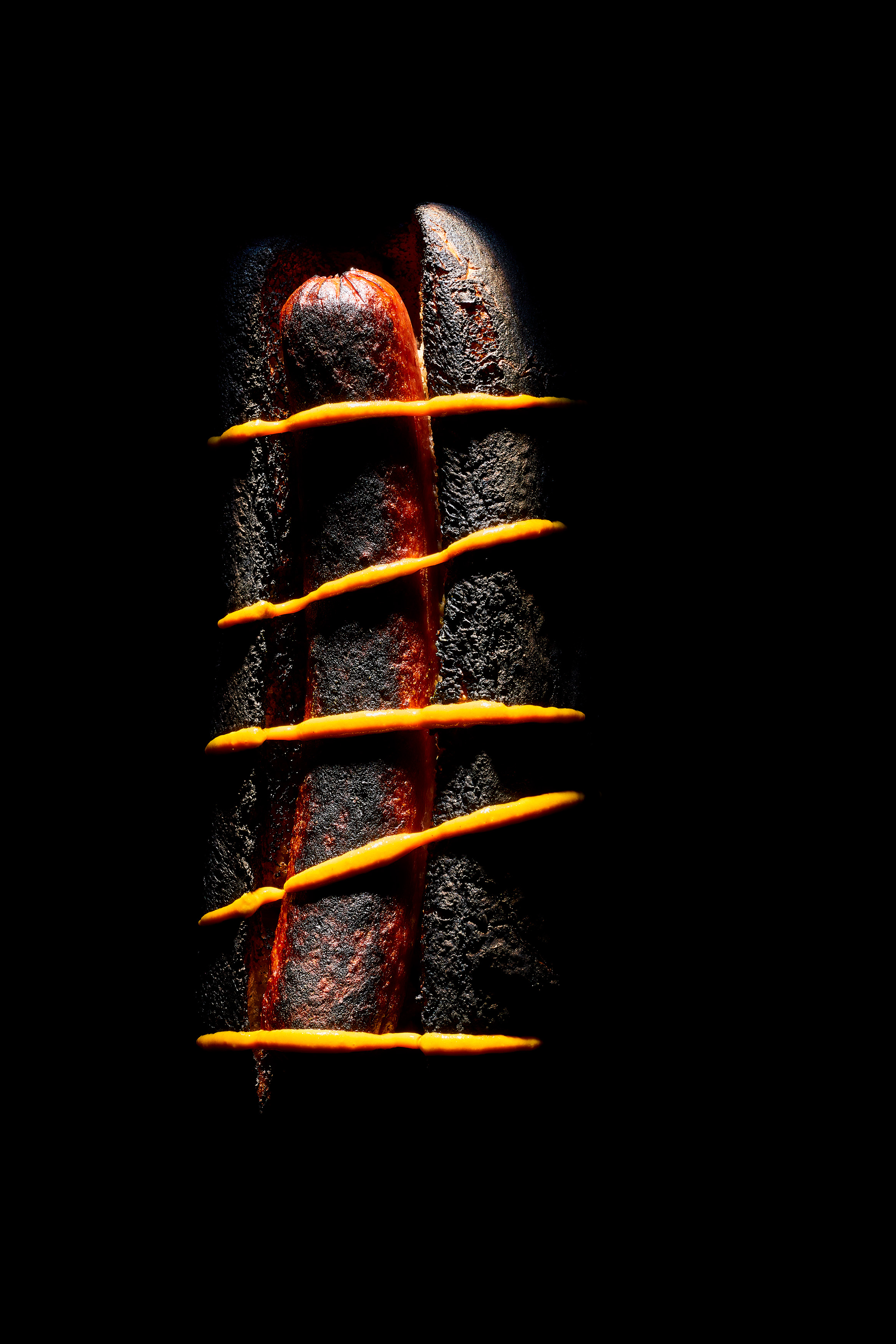 blackened hotdog