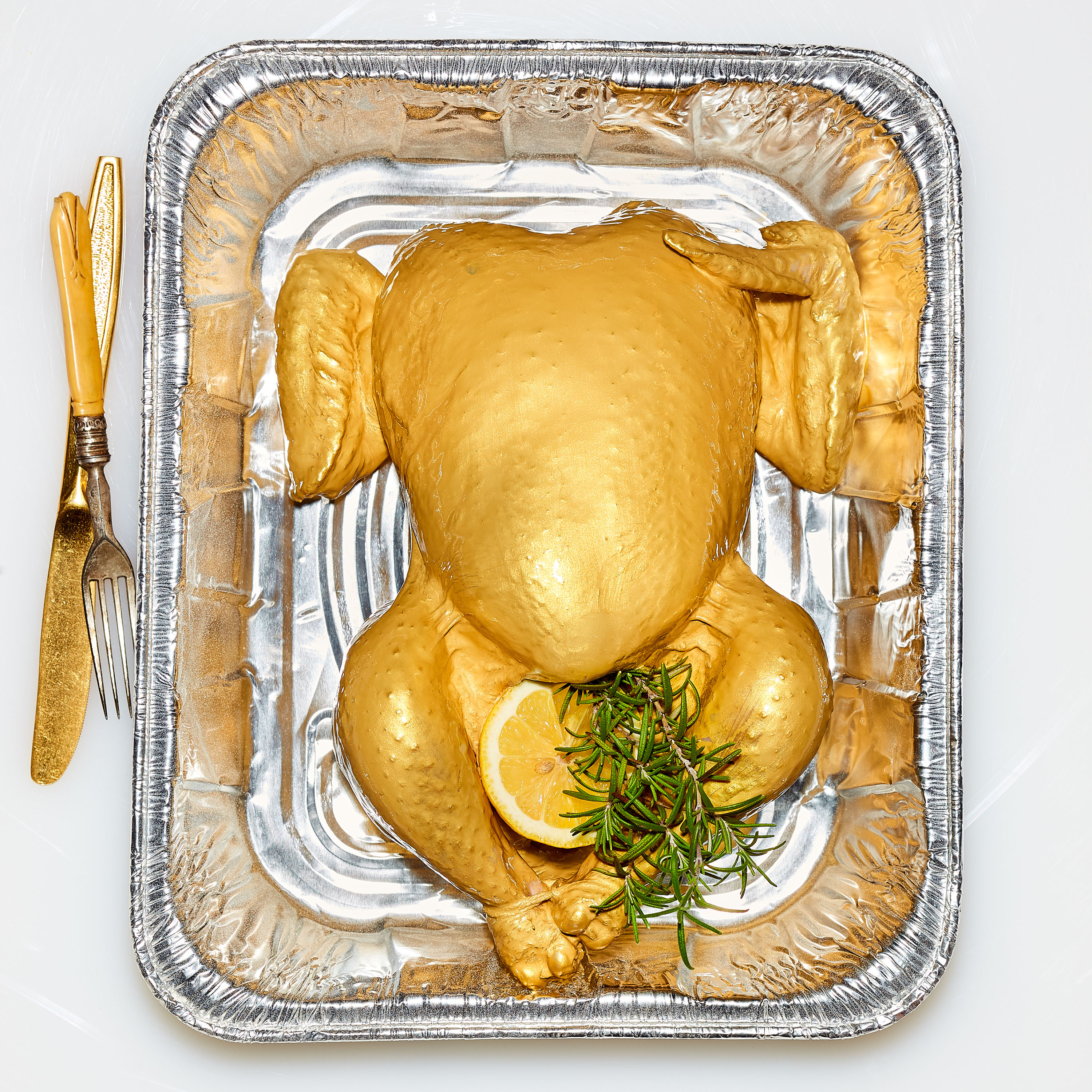 roast chicken golden conceptual