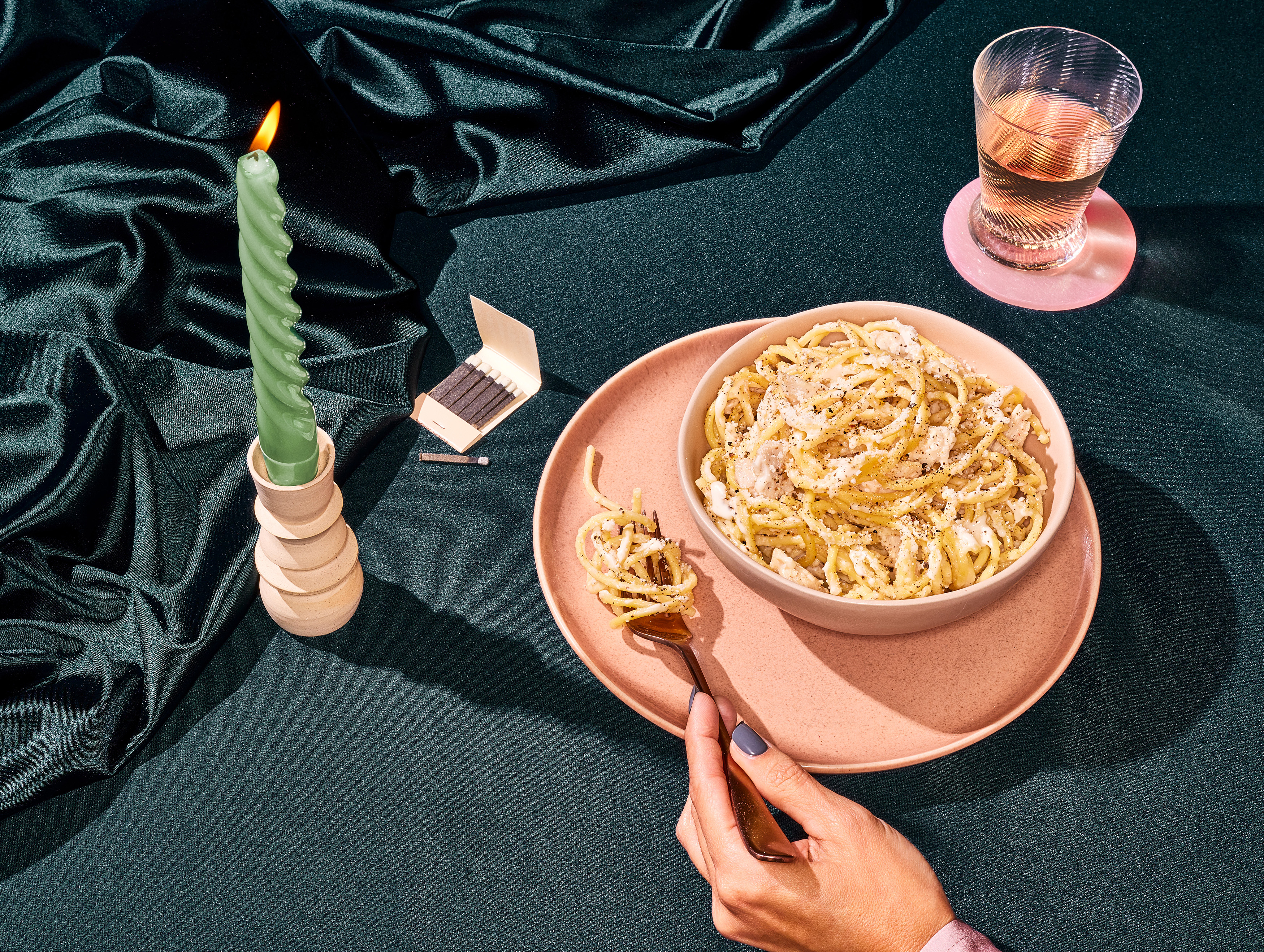 pasta dinner Johanna Brannan Lowe Food and Prop Stylist | packaging Chicago