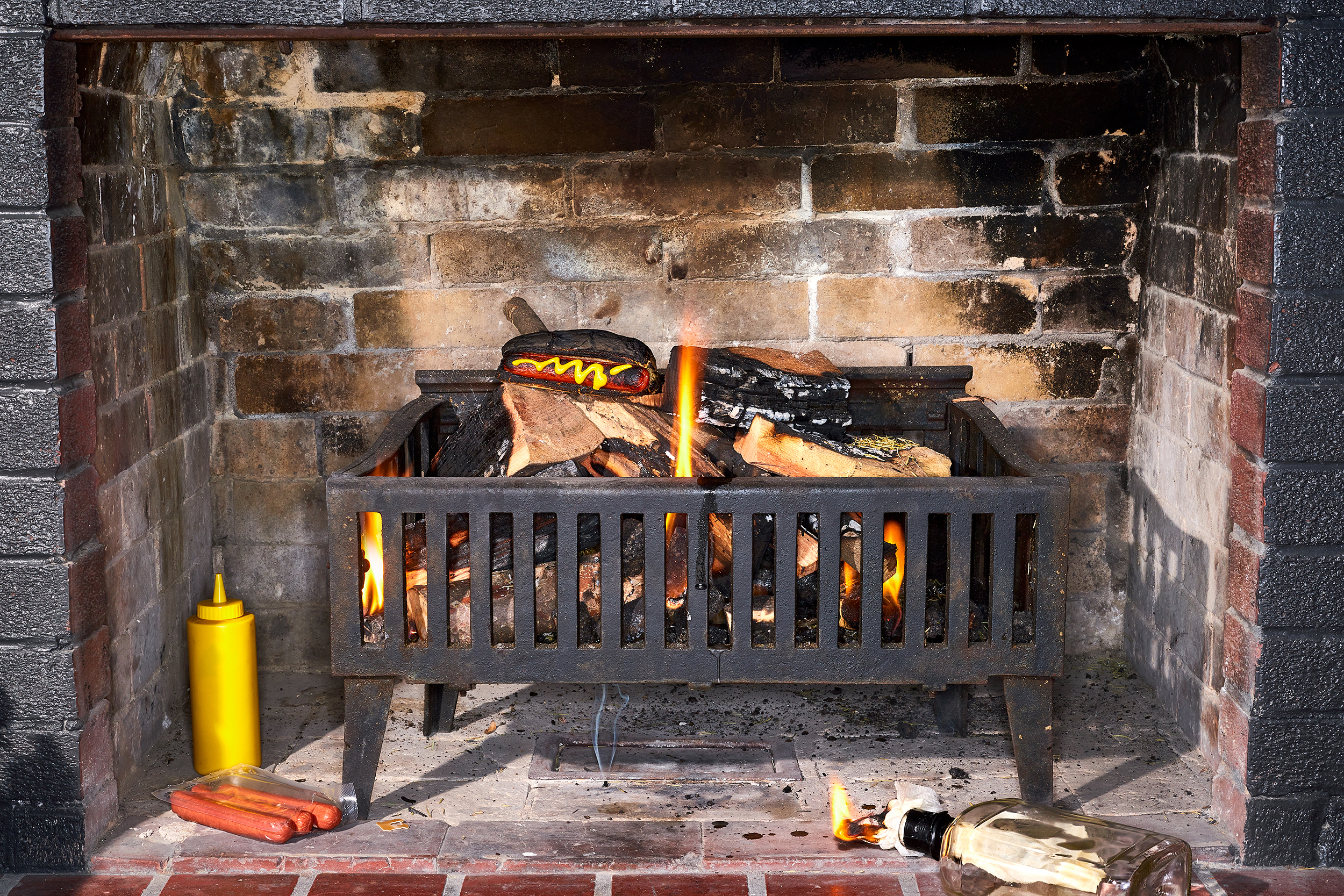 hotdog fireplace